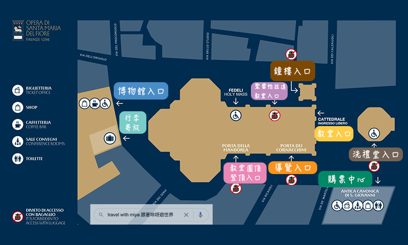 佛羅倫斯大教堂2025各入口位置圖