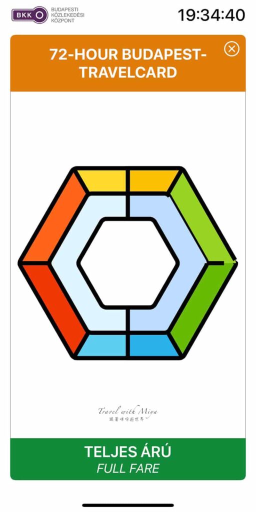 布達佩斯交通電子票掃QR Code 的圖案