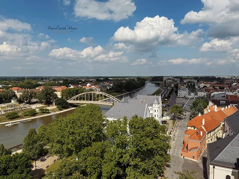 焦爾主教城堡 Püspökvár-Toronykilátó 觀景台焦爾市景與河景