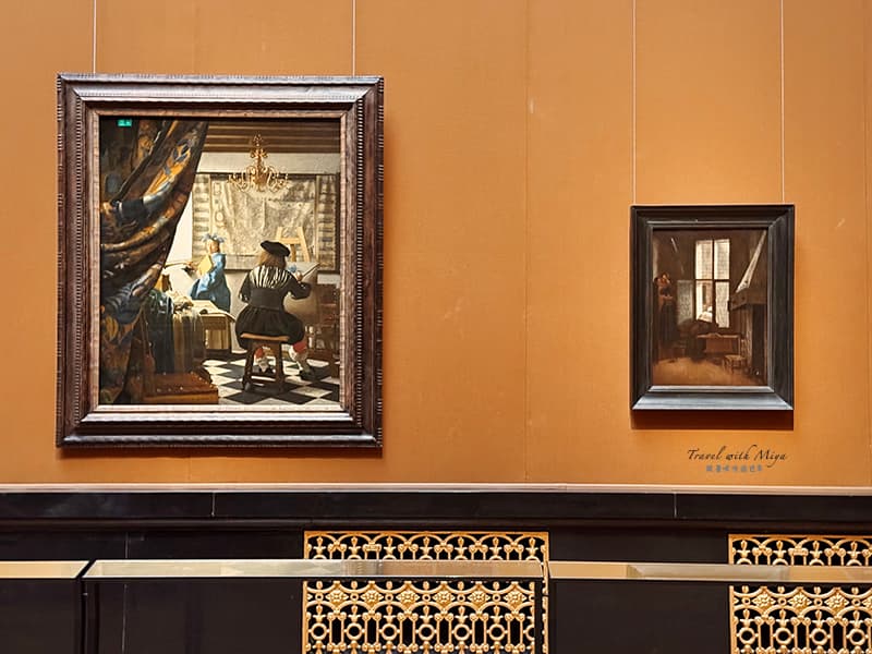 維也納藝術史博物館 Kunsthistorisches Museum Vienna 一樓黃牆上的兩幅畫作