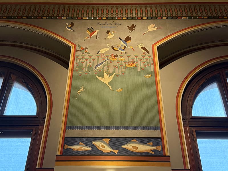 維也納藝術史博物館 Kunsthistorisches Museum Vienna古埃及展區牆面鳥類繪畫