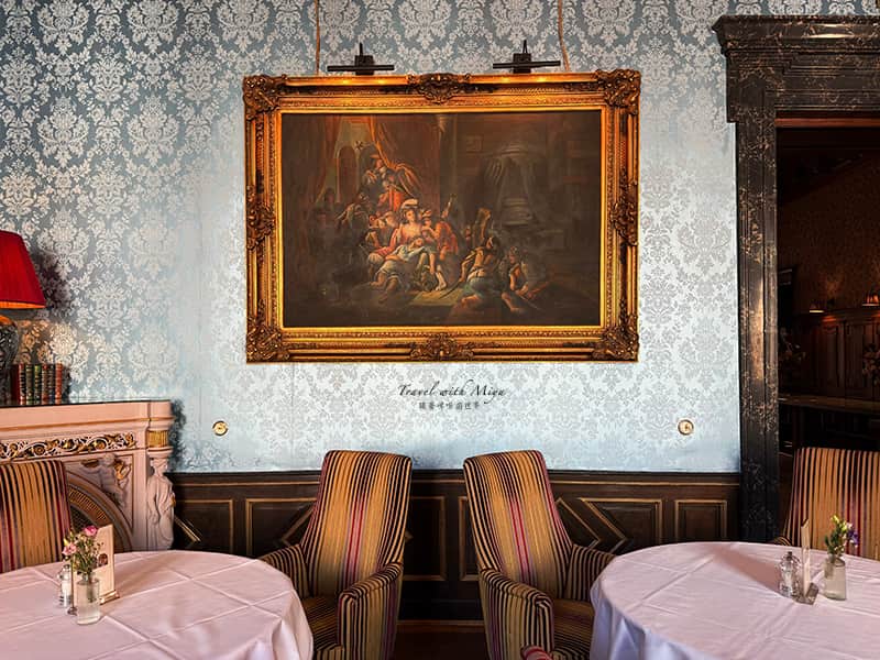 維也納皇室御用百年咖啡廳 Gerstner 牆面大畫作