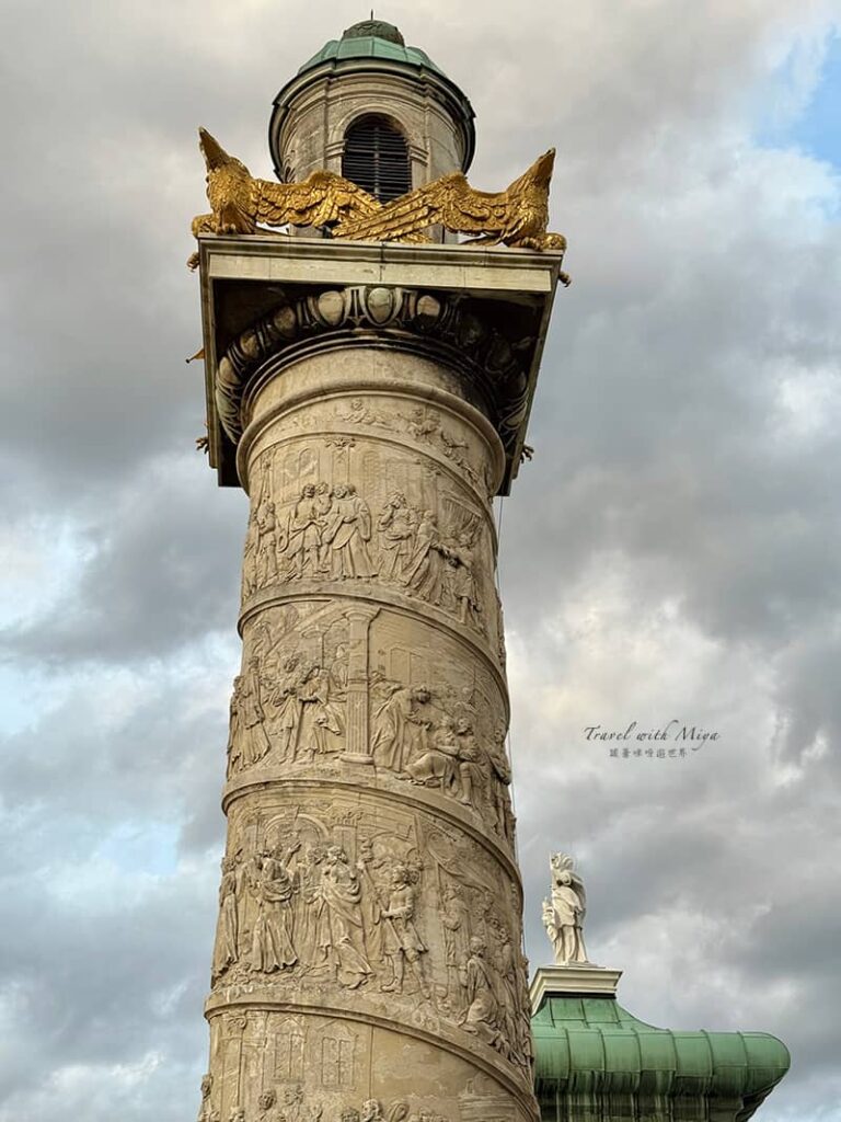 維也納卡爾教堂登頂全景露台近距離欣賞圓柱