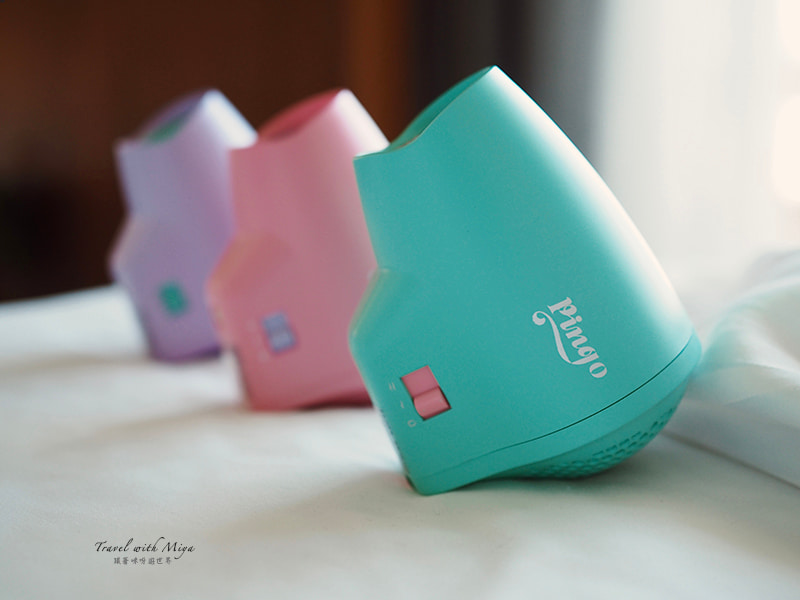 枕頭和 Pingo 吹風機第一代 2025 新色前排為初荷綠
