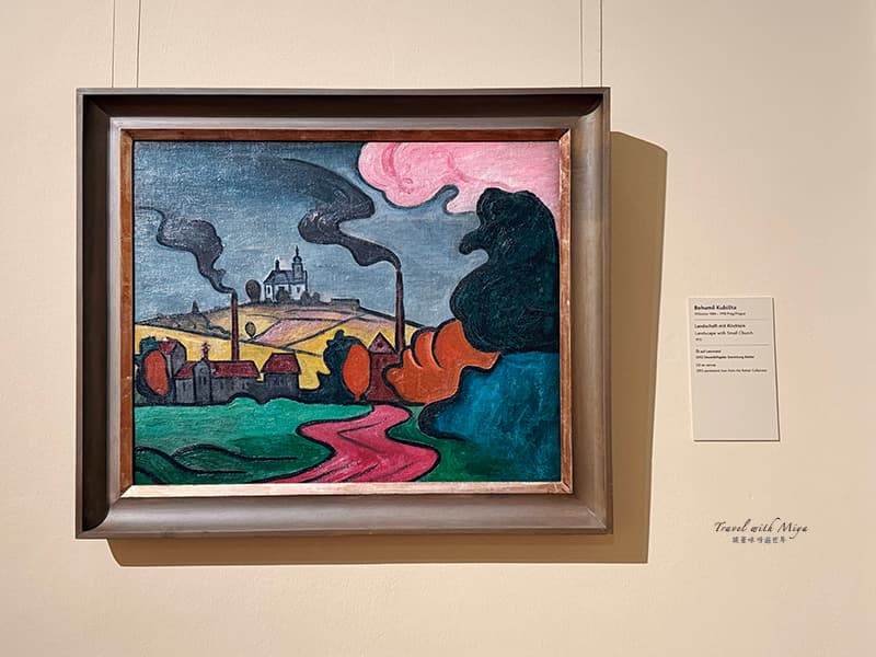 上美景宮畫作波胡米爾·庫比什塔Bohumil Kubišta《有小教堂的風景》（Landscape with Small Church）