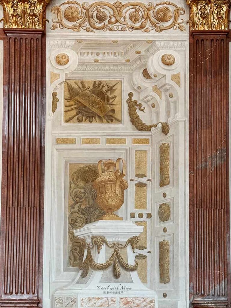 上美景宮大理石廳的牆壁裝飾