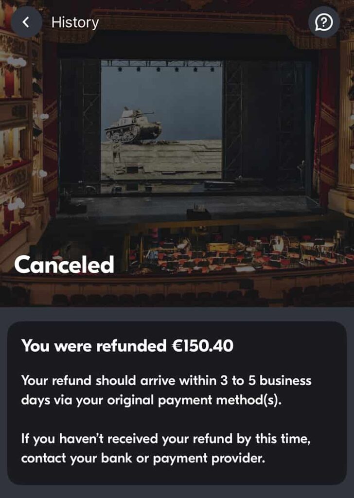 GetYourGuide米蘭 La Scala 導覽行程取消退款內容