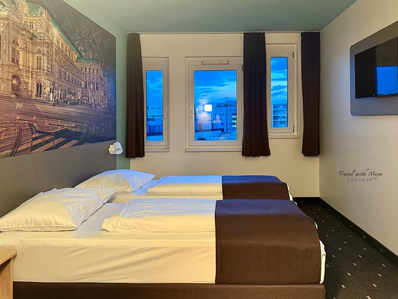維也納中央車站飯店B&B Hotel Wien-Hbf 雙床房景觀