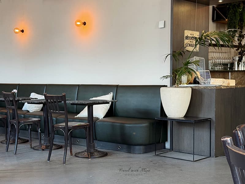 維也納早午餐咖啡館drechsler-wienzeile 綠色沙發座位