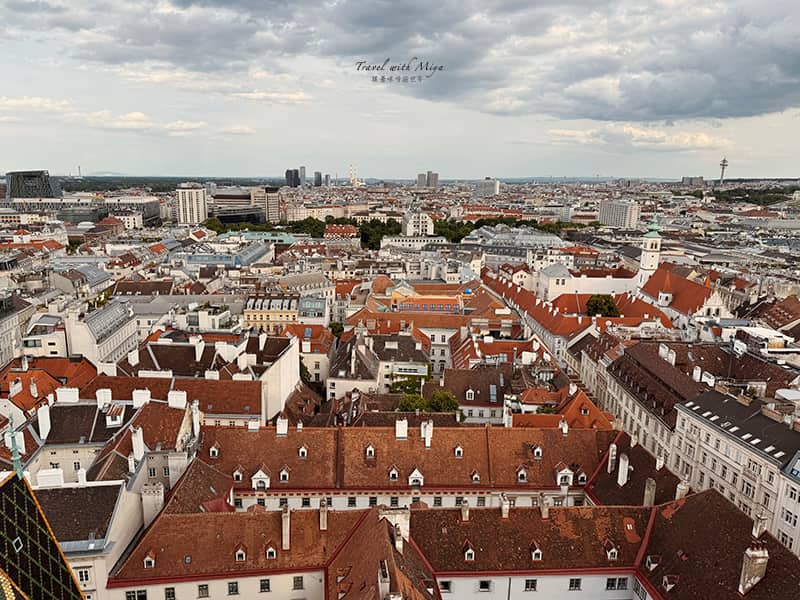 維也納聖史蒂芬大教堂南塔登頂俯瞰維也納市景