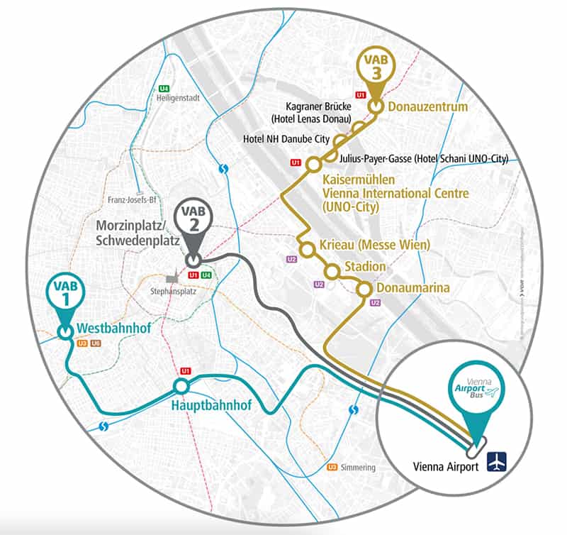 維也納機場巴士路線