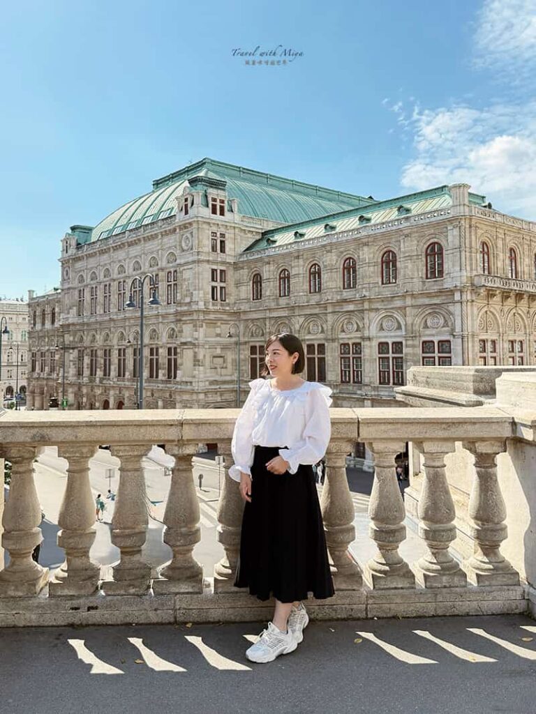 阿爾貝蒂娜博物館露台與維也納國家歌劇院合照(晴天)