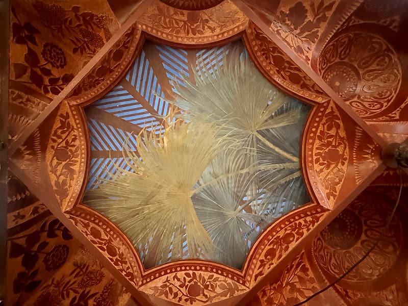 巴塞隆納維森斯之家 Casa Vicens 觀景陽台天花板棕櫚葉繪畫