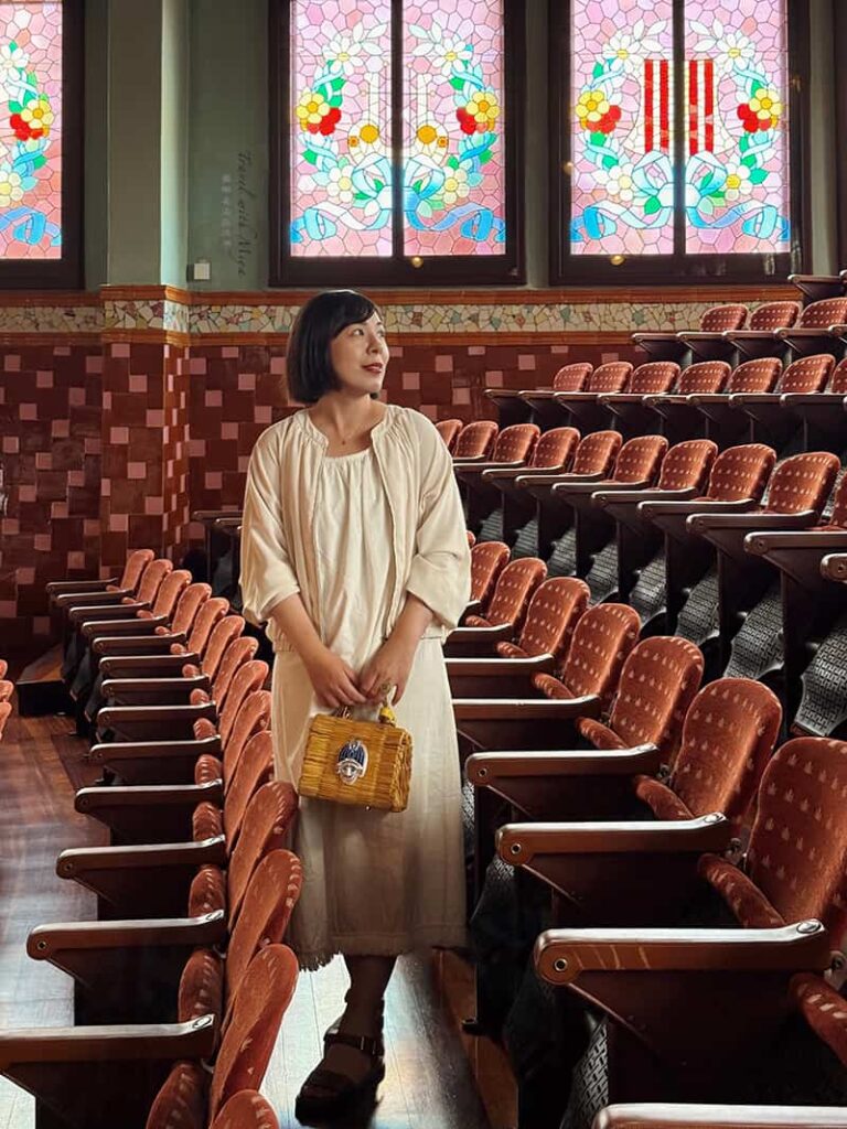 加泰隆尼亞音樂宮最高處座位合影