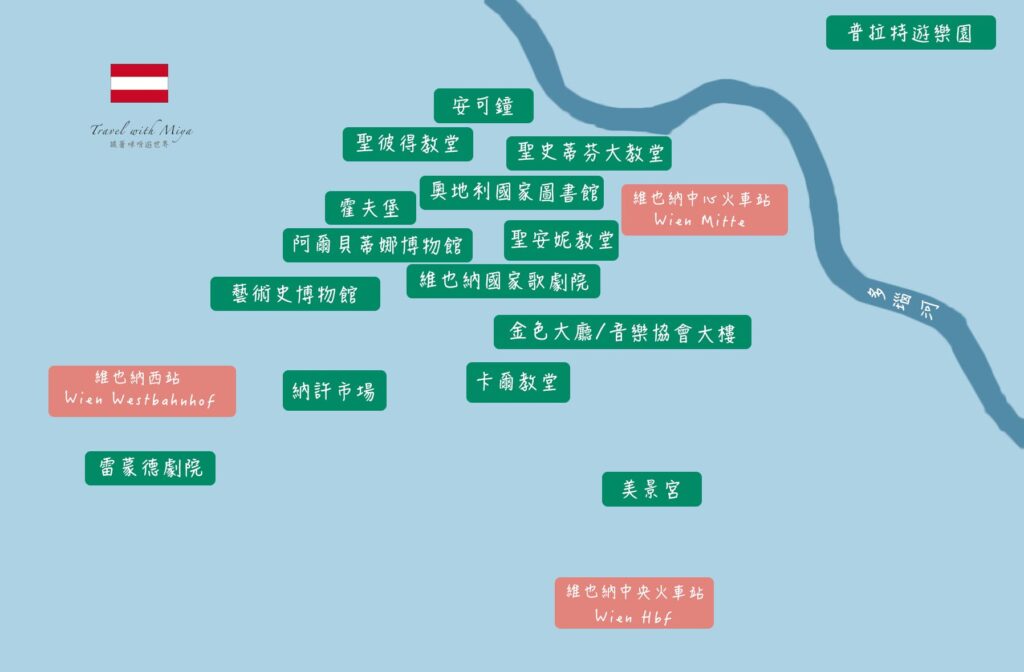 維也納景點地圖