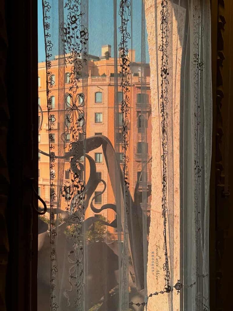 米拉之家窗簾上的精緻雕花