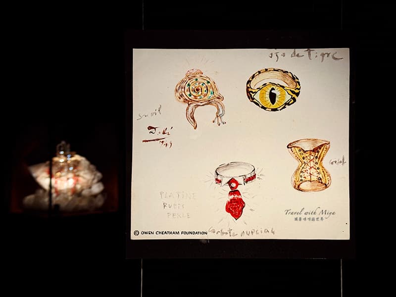 達利戲劇博物館-珠寶館Dalí Joies 動物眼精珠寶手稿