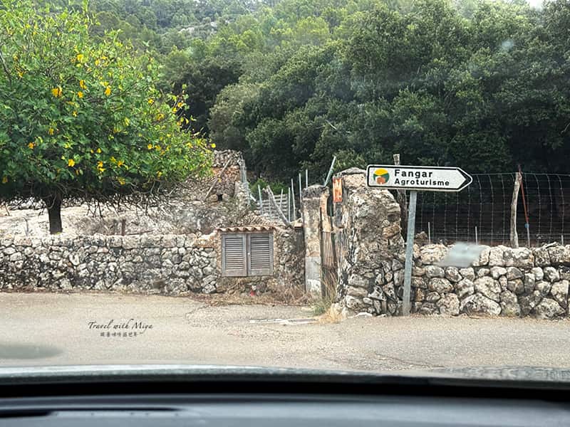 馬略卡島 Fangar Agroturismo 路標