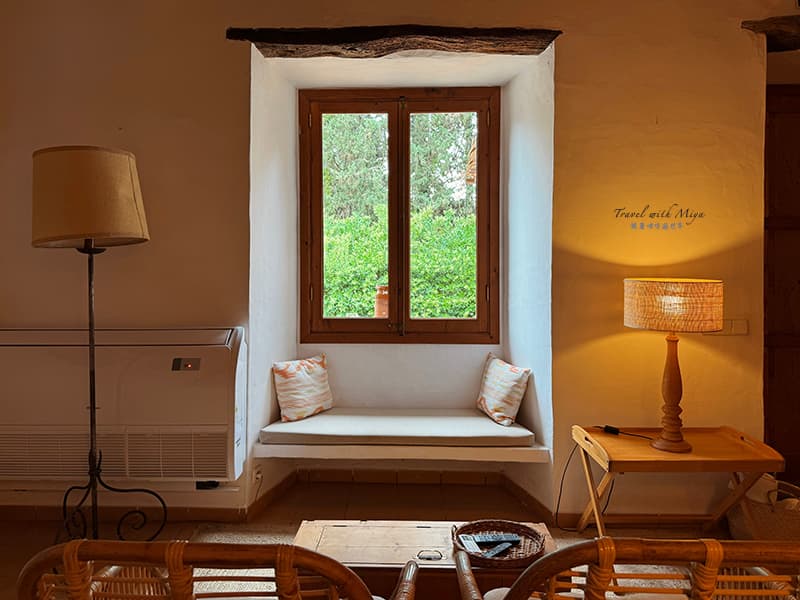 馬略卡島莊園住宿 Fangar Agroturismo - 房間 Bosque 客廳窗戶