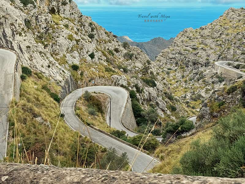 Sa Calobra 道路和藍海