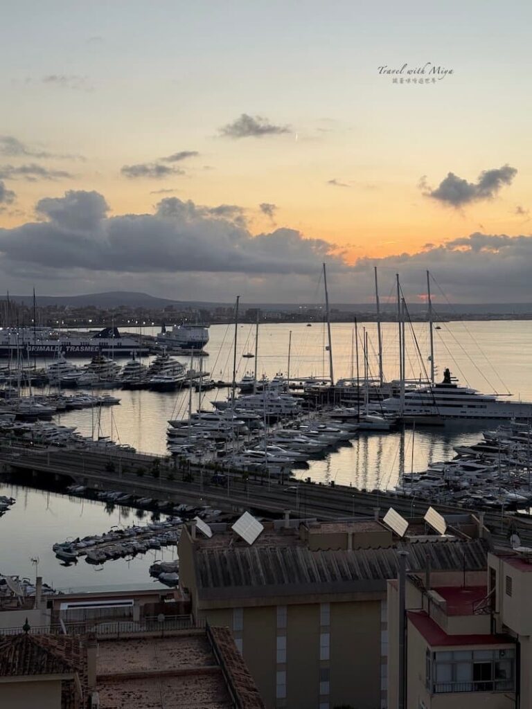 馬略卡島帕爾馬住宿 Catalonia Majórica 陽台黃昏海景